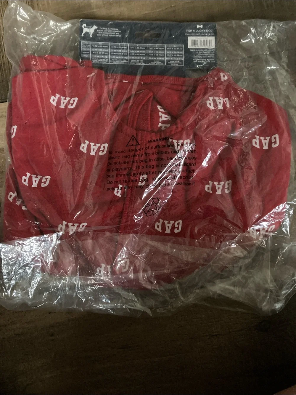 XL GAP Red Logo-Print Dog Pajama